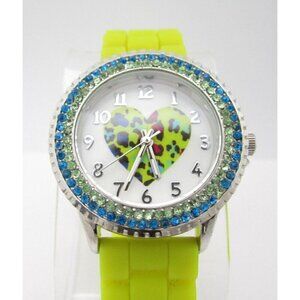 Women's Frenzy Heart Shape Quartz WR Analog 37mm Dial Causal Round‎ Watch (F179)